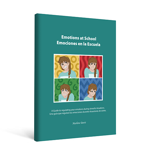 An illustration on the cover of a book titled Emotions at School